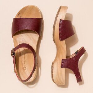 El Naturalista - Path Shokunin Wooden Heel Sandals N5831T | Size 36 | Path Rioja